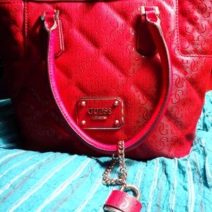 Guess red purse